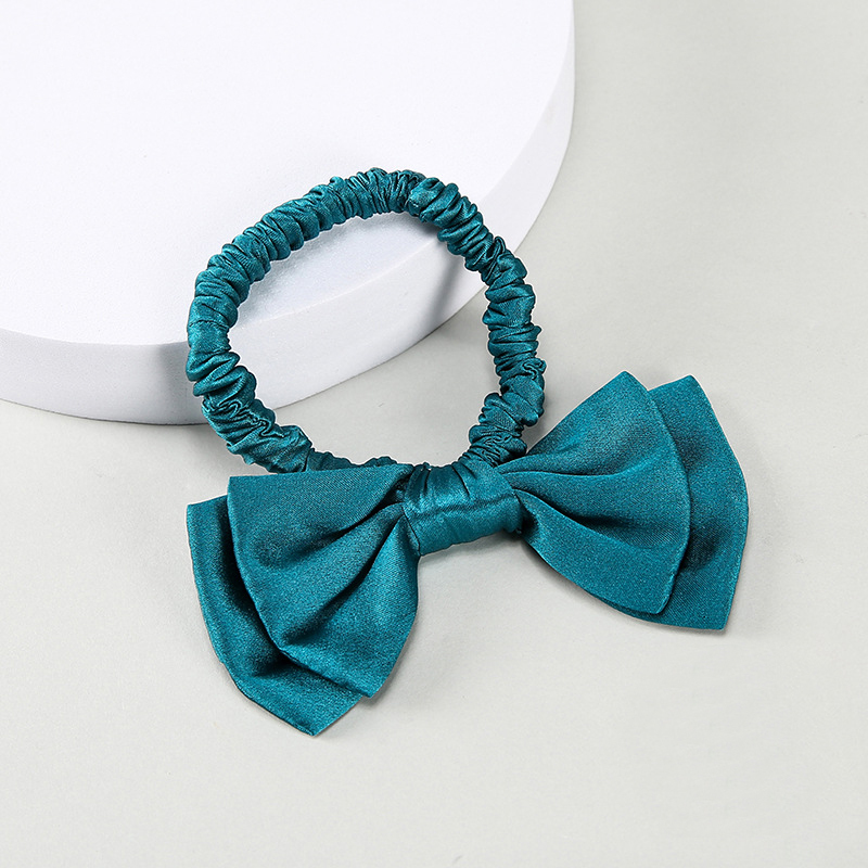 Self-tied Silk Bow Scrunchie Women Silk Scrunchies for Ponytail Holder